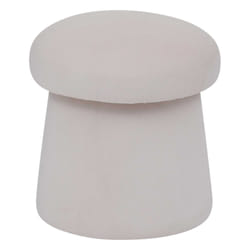 Pouf Champignon en velours - Ivoire