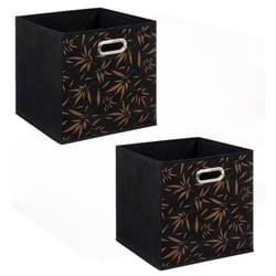 Lot de 2 boites de rangement en tissu Casual - 31x31x31cm - Noir
