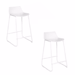 Lot de 2 tabourets pour ilots - Blanc