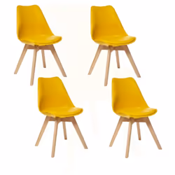 Créez une salle à manger tendance et au style scandinave avec ce lot de 4 chaises contemporaines et confortables. FICHE TECHN ...