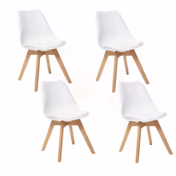 Lot de 4 Chaises design scandinave Baya