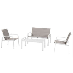Salon de jardin Elyn en aluminium et texaline - 4 places