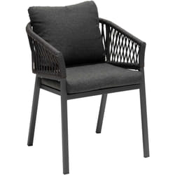 Hesperide - Fauteuil repas Oriengo aluminium et mailles tressées