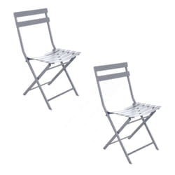 Lot de 2 chaises de jardin pliables en métal Greensboro