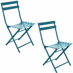 Lot de 2 chaises de jardin pliables en métal Greensboro