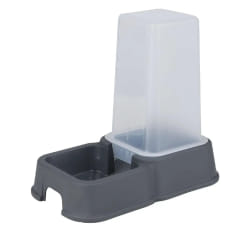 Distributeur de Croquettes et d'Eau - 1,5 L Gris