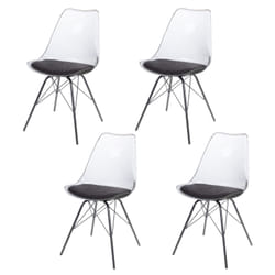 Lot de 4 chaises Diane avec coussin d'assise