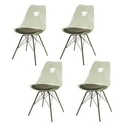 Lot de 4 chaises Diane avec coussin d'assise