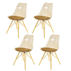 Lot de 4 chaises Diane avec coussin d'assise