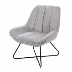 Fauteuil tissu et métal Louis