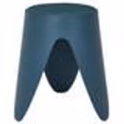 The Home Deco Factory - Tabouret dappoint empilable Emma - Bleu canard