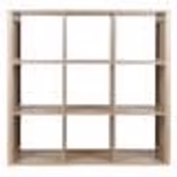 The Home Deco Factory - Etagère de rangement 9 cases Saulk en bois - Marron