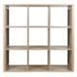 The Home Deco Factory - Etagère de rangement 9 cases Saulk en bois - Marron
