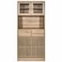The Home Deco Factory - Buffet de cuisine 4 portes 2 tiroirs Saulk en bois - Marron