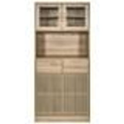 The Home Deco Factory - Buffet de cuisine 4 portes 2 tiroirs Saulk en bois - Marron