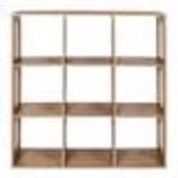 The Home Deco Factory - Etagère de rangement 9 cases Bali en cannage - Marron