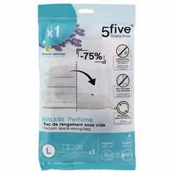 Five Simply Smart - Housse de rangement sous-vide Taille L parfum lavande - 69 x 120 cm