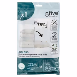 Five Simply Smart - Housse de rangement sous-vide Taille L - 69 x 120 cm