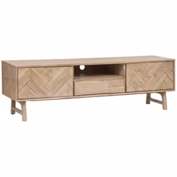 Conçu comme une enfilade, le meuble TV Aeris d'Atmosphera offre une longueur généreuse. Doté de 2 portes à chacune des extrém ...