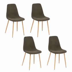Lot de 4 chaises Loka en tissu