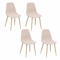 Lot de 4 chaises Loka en tissu
