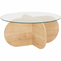 Apportez une touche moderne et élégante à votre salon avec la table basse Luminix en verre et bois. Conçue pour allier transp ...