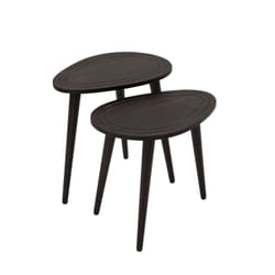 Lot de 2 Tables d'appoint Théodore en bois massif
