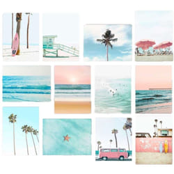 Toilinux - Lot de 12 tableaux Sunset
