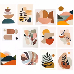 Apportez une touche de peps à votre intérieur avec notre lot de 12 tableaux thème nature colorée. Chaque tableau est conçu po ...