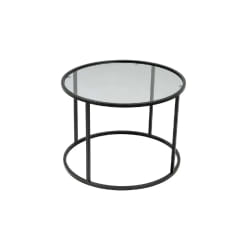 Tolinux Table basse Solsiste Verre Noir