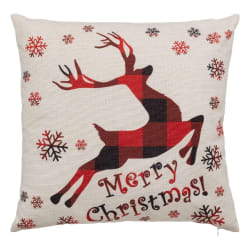 Atmosphera Coussin Noël Renne 40x40 cm Beige/Rouge