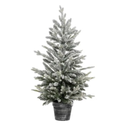 Atmosphera Sapin de Noël 100 cm en pot - Blanc