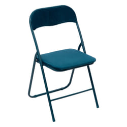 Chaise pliante effet velours