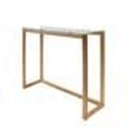 The Home Deco Factory - Console en verre et bois - Marron et transparent