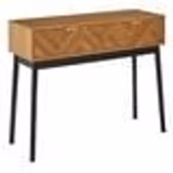 The Home Deco Factory - Console en bois FELIX - Marron et noir