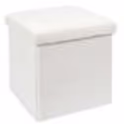 The Home Deco Factory - Pouf de rangement pliable effet côtelé - Beige
