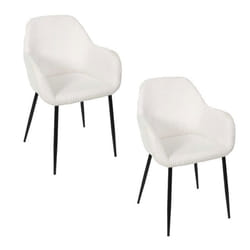 The Home Deco Factory - Lot de 2 fauteuils en tissu côtelé DRAMMEN - Beige
