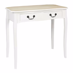 The Home Deco Factory - Bureau avec 2 tiroirs Victoria - Blanc