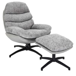The Home Deco Factory - Fauteuil relax Horten avec repose pieds - Gris