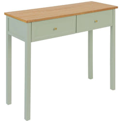 Console 2 tiroirs en bois MOHEA - Vert