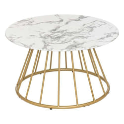 Table basse effet marbre RAYO - Blanc