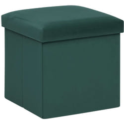 Atmosphera - Pouf de rangement pliable en velours