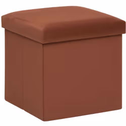 Siège ou rangement ? Ce pouf pliant en velours saura vite se rendre indispensable chez vous par son côté double emploi. La pe ...