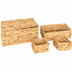Cet ensemble de 4 paniers est idéal pour ranger une pièce tout en la décorant. Ces paniers de rangement disposent de trois ta ...