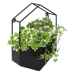 Atmosphera - Plante artificielle à suspendre avec pot en métal - Noir