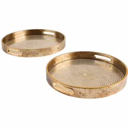 Découvrez notre lot de 2 plateaux, des accessoires élégants et pratiques pour sublimer votre intérieur. Avec leur finition do ...