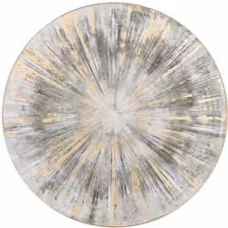 La déco murale Izzi ajoutera de la préciosité à votre intérieur. Ce disque en bois arbore une jolie impression avec du doré m ...