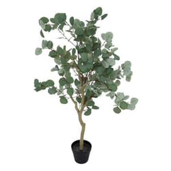 Atmosphera - Eucalyptus artificiel avec pot plastique - H. 127 cm - Vert