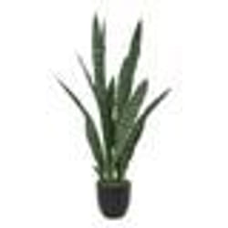 Atmosphera - Sansevieria artificielle avec pot plastique - H. 90 cm - Vert