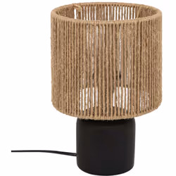 Fondez pour notre lampe cylindre en céramique, cette dernière ajoutera une note naturelle sur une table de chevet ou une cons ...